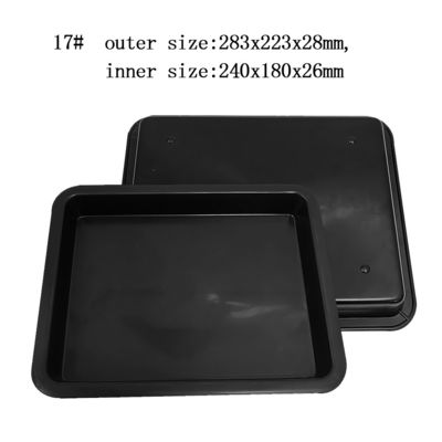 283x223x28mm Zwart Plastic Vierkante Tray Antistatische Tray-onderdelen Doos Omzetdoos Pp Rubber Tray Classificatie Materiaal Doos Vierkante Basin Leidende Frame