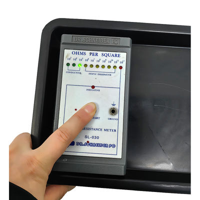 283x223x28mm Zwart Plastic Vierkante Tray Antistatische Tray-onderdelen Doos Omzetdoos Pp Rubber Tray Classificatie Materiaal Doos Vierkante Basin Leidende Frame