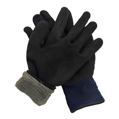 Zwart Blauw Winter Outdoor Sports Werken Latex geïmpregneerd met schuim Kasjmier Warm Handschoen