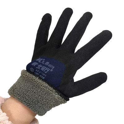 Zwart Blauw Winter Outdoor Sports Werken Latex geïmpregneerd met schuim Kasjmier Warm Handschoen