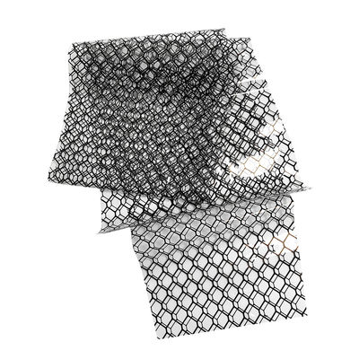 ESD dubbelzijdig transparant PVC-roostergordijn 0,3 mmx1,37 mx30 m