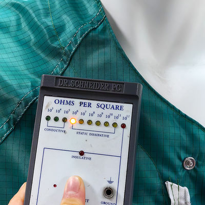 Groene schoonkamer ESD antistatische korte mouw jas