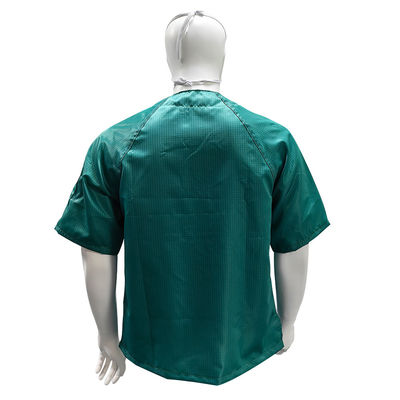 Groene schoonkamer ESD antistatische korte mouw jas