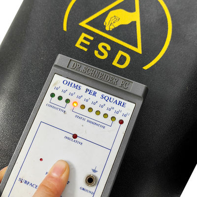 Zwarte ESD antistatische vierkante stofvrije plastic afvalbak 15L voor de schoonkamer