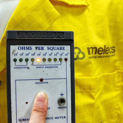 Gele ESD Antistatische 5mm Grid TC Kemo-jas