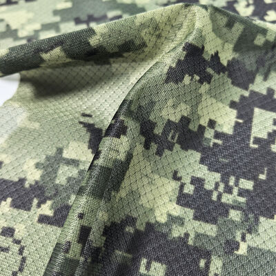 Camouflage Print High-Performance ESD Diamant Raster Gebreide Stoffen   87% Polyester + 13% koolstofvezel