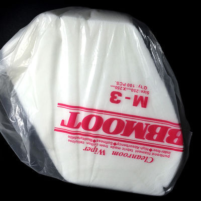 100% veegt de polyester Schone Zaal 4-gevouwen Pluksel af - de vrije Cleanroom Schoonmakende wisser van M3
