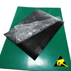 Groenachtig blauwe Zwarte Grijze ESD Rubbermat anti static for workplace Lijst/Vloer