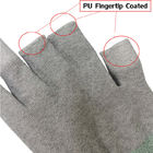 Polyester Antistatische ESD Handschoenen 3 het Vingers Halve Werk Pu Coatd voor Industrie