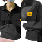 Cleanroom Wasbaar Antistatisch Polo Shirts Long Sleeve PLUS Grootte