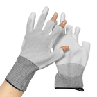 3 van de de Handschoenenindustrie van de vingers Half Pu Palmfit Met een laag bedekt Veiligheid het Gebruikswit