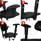 Antistatische ESD-veilige stoelen Verstelbare 360 ​​graden draaibaar met opheffende armleuning