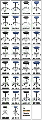 Stofvrije ESD PU antistatische stoelen blauw in hoogte verstelbaar