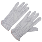 Witte de Absorptie Werkende Cleanroom van het Handzweet Aangepaste Polyesterhandschoenen