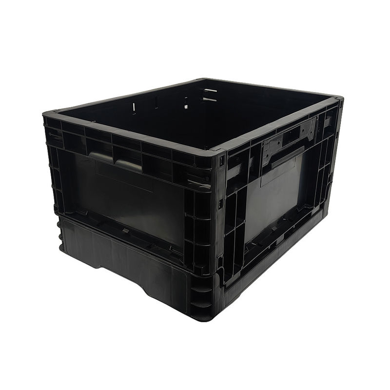 400*300*220mm Zwart antistatisch vouwdoos Plastic omzetdoos Opvouwbaar Plasticdoos
