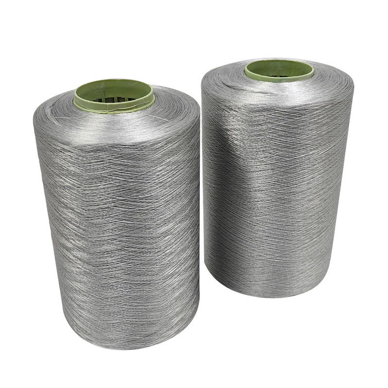 150D/2 Grijze geleidende naaigraad voor antistatisch kledingstuk Polyester koolstofvezel draad maken Lange geleidende vezel