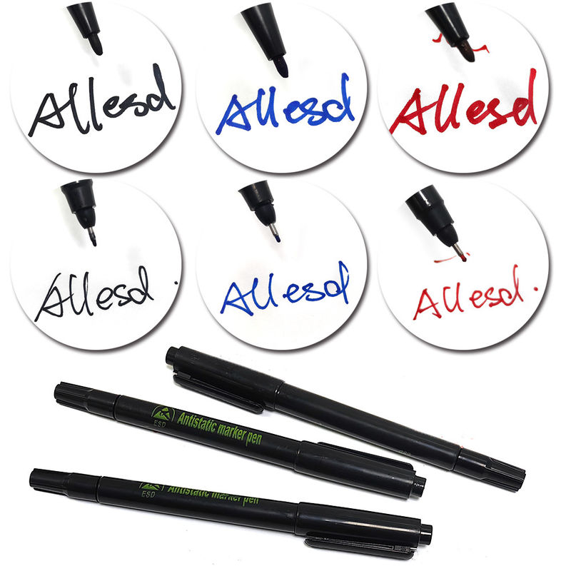 Kleuren inkt, kantoorpapier, schoonruimte markerende pen, hervulbare ESD antistatische markerende pen