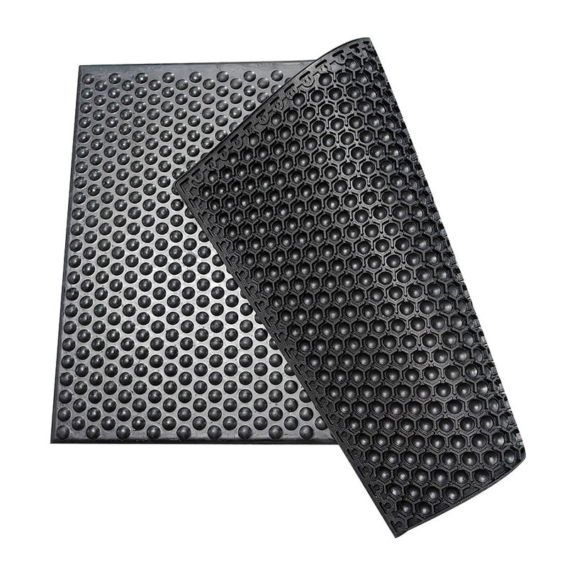 Zwart rubber ESD Antistatisch kegelpatroon Anti vermoeidheid Mat voor schoonkamers Halfrondwerkplaatsen