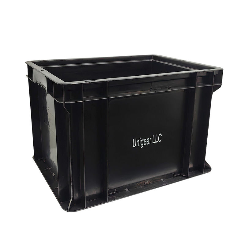 Esd Anti-statische omzetdoos Grote zwarte auto onderdelen injectie gegoten plastic doos Anti-statische plastic doos