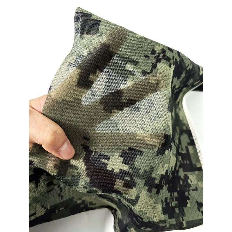 Camouflage Print High-Performance ESD Diamant Raster Gebreide Stoffen   87% Polyester + 13% koolstofvezel