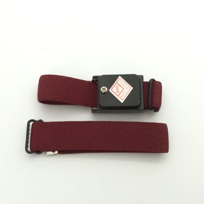 Gebreide ESD van de Elastiekje Blauwe Oranje Kastanjebruine Kleur Draadloze Antistatische Polsriem