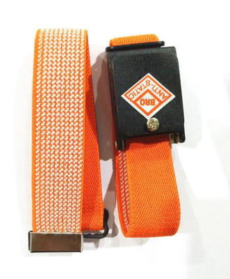 Gebreide ESD van de Elastiekje Blauwe Oranje Kastanjebruine Kleur Draadloze Antistatische Polsriem