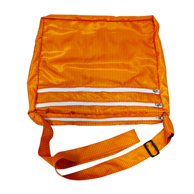 Orange ESD Antistatic Cleanroom Shoulder Strap Bag With 3 Zipper