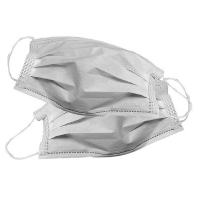 Het witte Niet-geweven Beschikbare Masker van het 3 Vouwgezicht voor Cleanroom